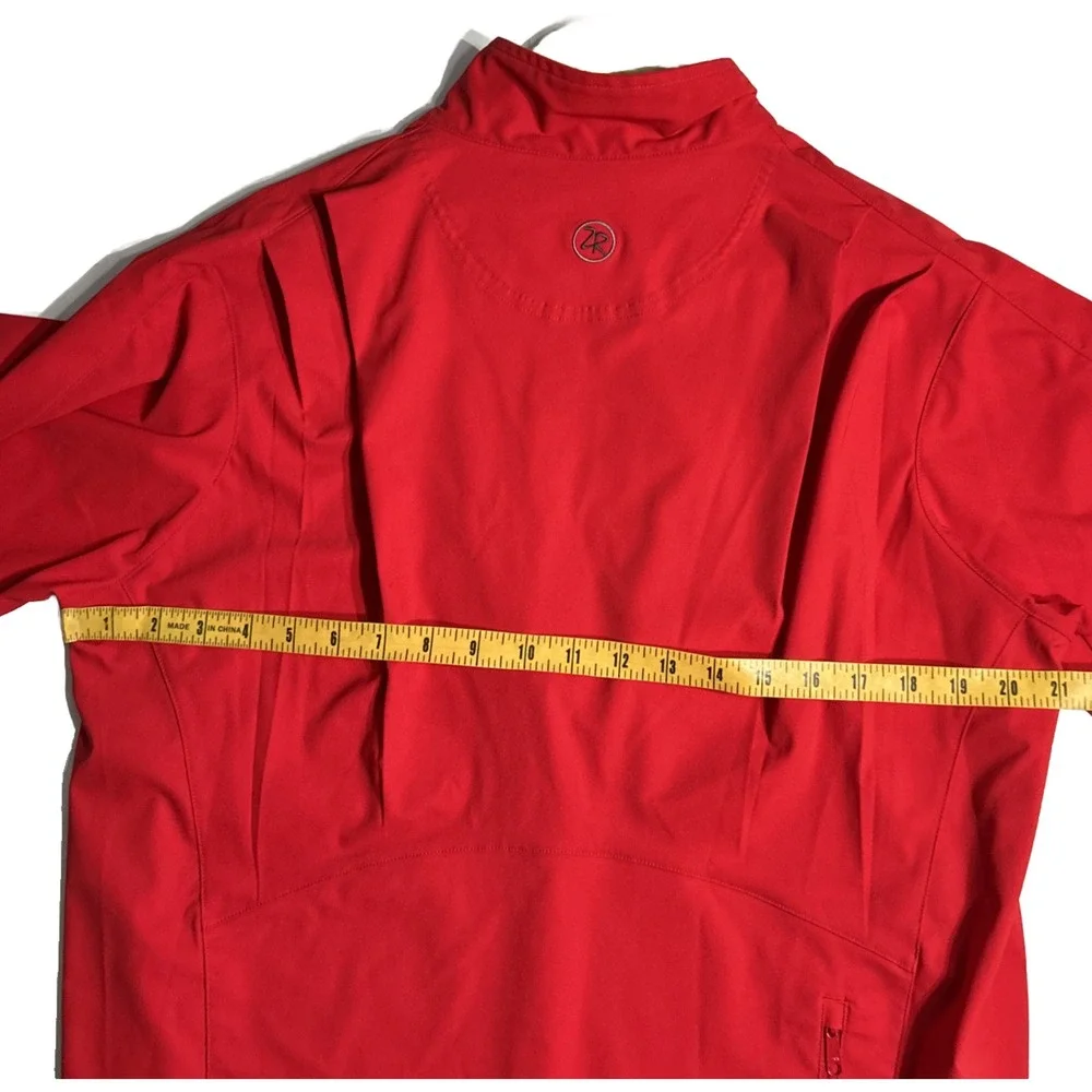 Mens ZERO RESTRICTION Tour Series‎ Golf 1/4 Zip Pullover Sz Med Rear Zip Pocket